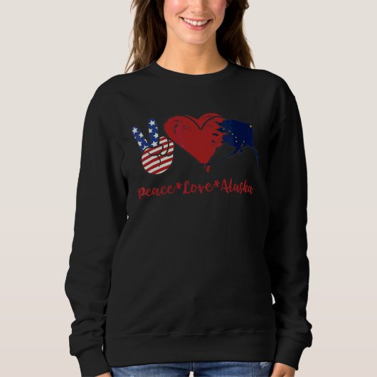 Peace Love Alaska Trui (Voorkant)