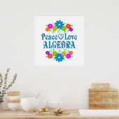 Peace Love Algebra Poster (Keuken)