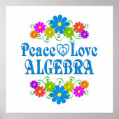 Peace Love Algebra Poster (Voorkant)