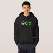 Peace Love Alien Hoodie (Voorkant volledig)