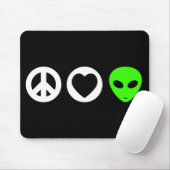 Peace Love Alien Muismat (Met muis)