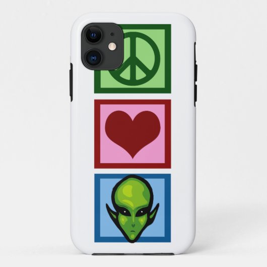 Peace Love Aliens Case-Mate iPhone Case (Achterkant)