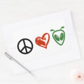 Peace Love Aliens Rechthoekige Sticker (Envelop)