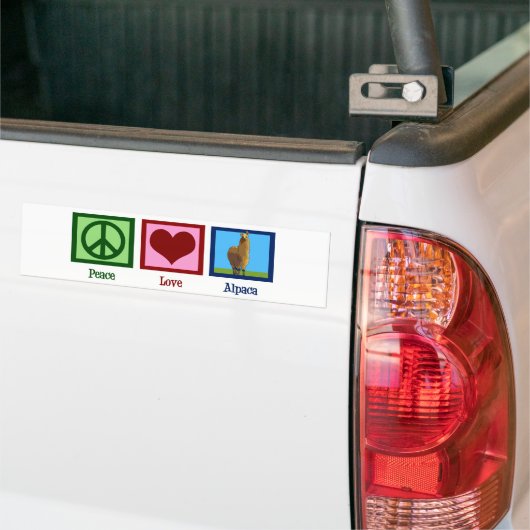 Peace Love Alpaca Bumpersticker (Op Truck)