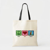 Peace Love Alpaca Tote Bag (Voorkant)