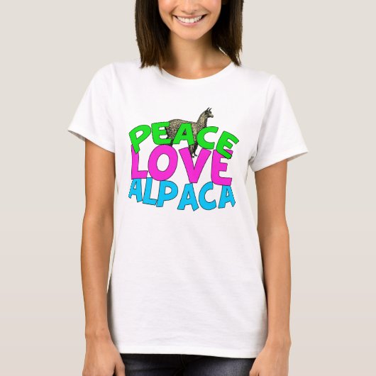Peace Love Alpacas T-shirt (Voorkant)