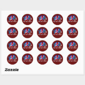 Peace Love America 4 juli Patriotic Sunflower Ronde Sticker (Vel)