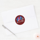 Peace Love America 4 juli Patriotic Sunflower Ronde Sticker (Envelop)