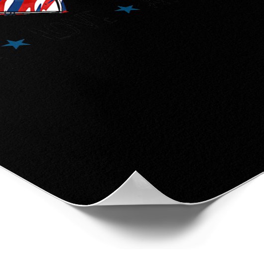 Peace Love America Sunflower USA Vlag Patriotic Poster (Hoek)