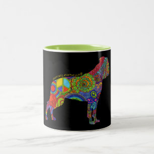 "Peace Love & American Bulldogs" Pop Art Mok
