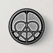 PEACE LOVE ANARCHY Humanitarian Symbol Button (Voorkant)