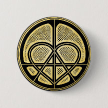 PEACE LOVE ANARCHY Humanitarian Symbol Button