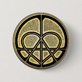 PEACE LOVE ANARCHY Humanitarian Symbol Button
