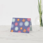 Peace Love and 1960's 1970's Dankuwel Hippie Kaart (Achterkant)