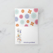 Peace Love and 1960's 1970's Dankuwel Hippie Kaart (Binnen)