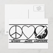 Peace Love and Astronomy Briefkaart (Voorkant / Achterkant)