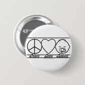 Peace Love and Babies Ronde Button 5,7 Cm (Voorkant /achterkant)