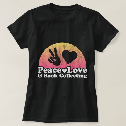 Peace Love and Book Collecting Pullover Hoodie Cop (Design voorkant)