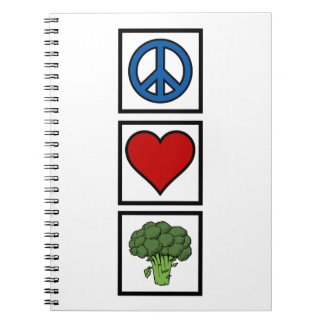 Peace Love and Broccoli Spiral Bound Notitieboek