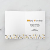 Peace Love and Bundle of Joy Black Gold Pregnancy Feestdagen Kaart (Binnen)