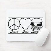 Peace Love and Burgers Muismat (Met muis)