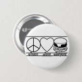Peace Love and Burgers Ronde Button 5,7 Cm (Voorkant /achterkant)
