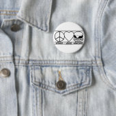 Peace Love and Burgers Ronde Button 5,7 Cm (In situ)