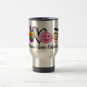 Peace Love and Cafecito Travel Mug, Coffee Reisbeker