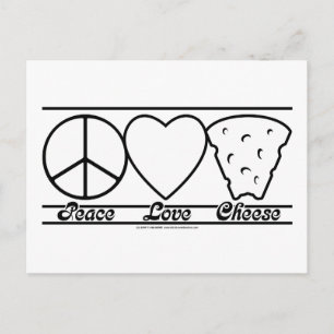 Peace Love and Cheese Briefkaart