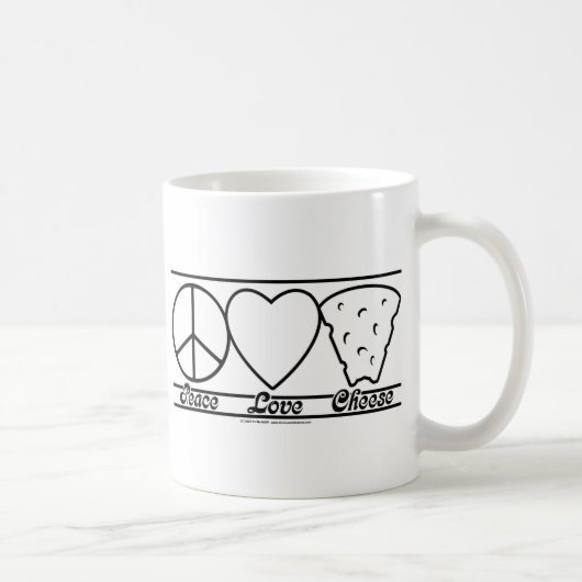 Peace Love and Cheese Koffiemok (Rechts)
