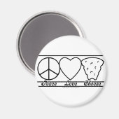 Peace Love and Cheese Magneet (Voorkant / Achterkant)