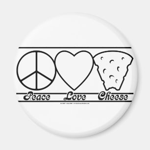 Peace Love and Cheese Magneet