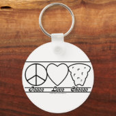 Peace Love and Cheese Sleutelhanger (Voorkant)