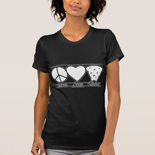 Peace Love and Cheese T-shirt (Voorkant)