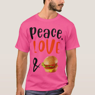 Peace Love and Cheeseburgers meisje T-shirt