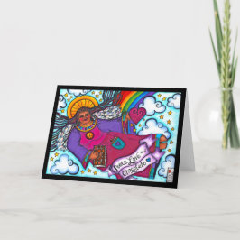 Peace Love and Chocolate Black Angel Kaart