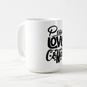 Peace Love and Coffee Koffiemok (Voorkant links)