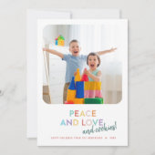 Peace Love and Cookies Fun Bright Rainbow Trees Feestdagenkaart (Voorkant)