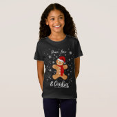 Peace Love and Cookies Santa Gingerbrood Cookie Lo T-shirt (Voorkant volledig)