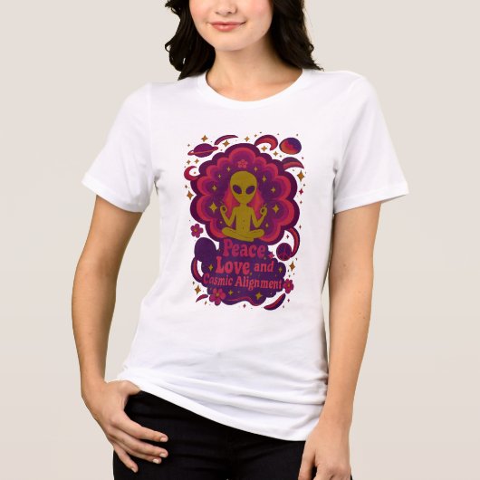 Peace Love and Cosmic Alignment – Cosmic Souls Tri-Blend Shirt (Voorkant)