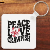 Peace Love and Crawfish Cajun Name Sleutelhanger (Achterkant)