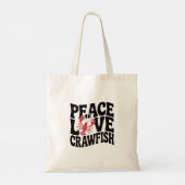 Peace Love and Crawfish Cajun Name Tote Bag (Achterkant)