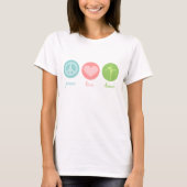 Peace, Love and Dance T-Shirt (Voorkant)