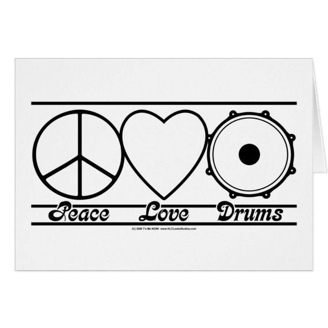 Peace Love and Drums (Voorkant Horizontaal)