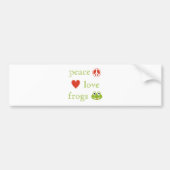 Peace Love and Frogs Bumpersticker (Voorkant)