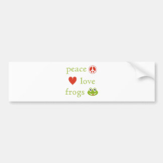 Peace Love and Frogs Bumpersticker