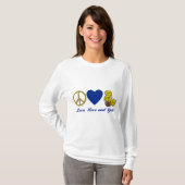 Peace, Love and Gelt Hanukkah T - shirts and Gifts (Voorkant volledig)
