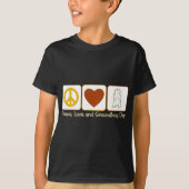 Peace Love and Groundhog Day T-shirt (Voorkant)