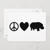 Peace Love and Hippos Briefkaart (Voorkant / Achterkant)