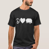 Peace Love and Hippos T-shirt (Voorkant)